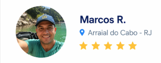 "Fizemos a excursão para Arraial do Cabo saindo do Rio e foi show! Van buscou no hotel certinho, viagem tranquila e passeio de barco top. Águas cristalinas, praias lindas e preço justo. Voltaria com certeza!" — Marcos R., Arraial do Cabo - RJ
