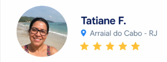 "Nosso passeio para Arraial do Cabo foi perfeito! Saímos do Rio cedinho, tudo muito organizado e tranquilo. O mar é impressionante, nunca tinha visto uma cor tão linda! Recomendo demais!" — Tatiane F., Arraial do Cabo - RJ