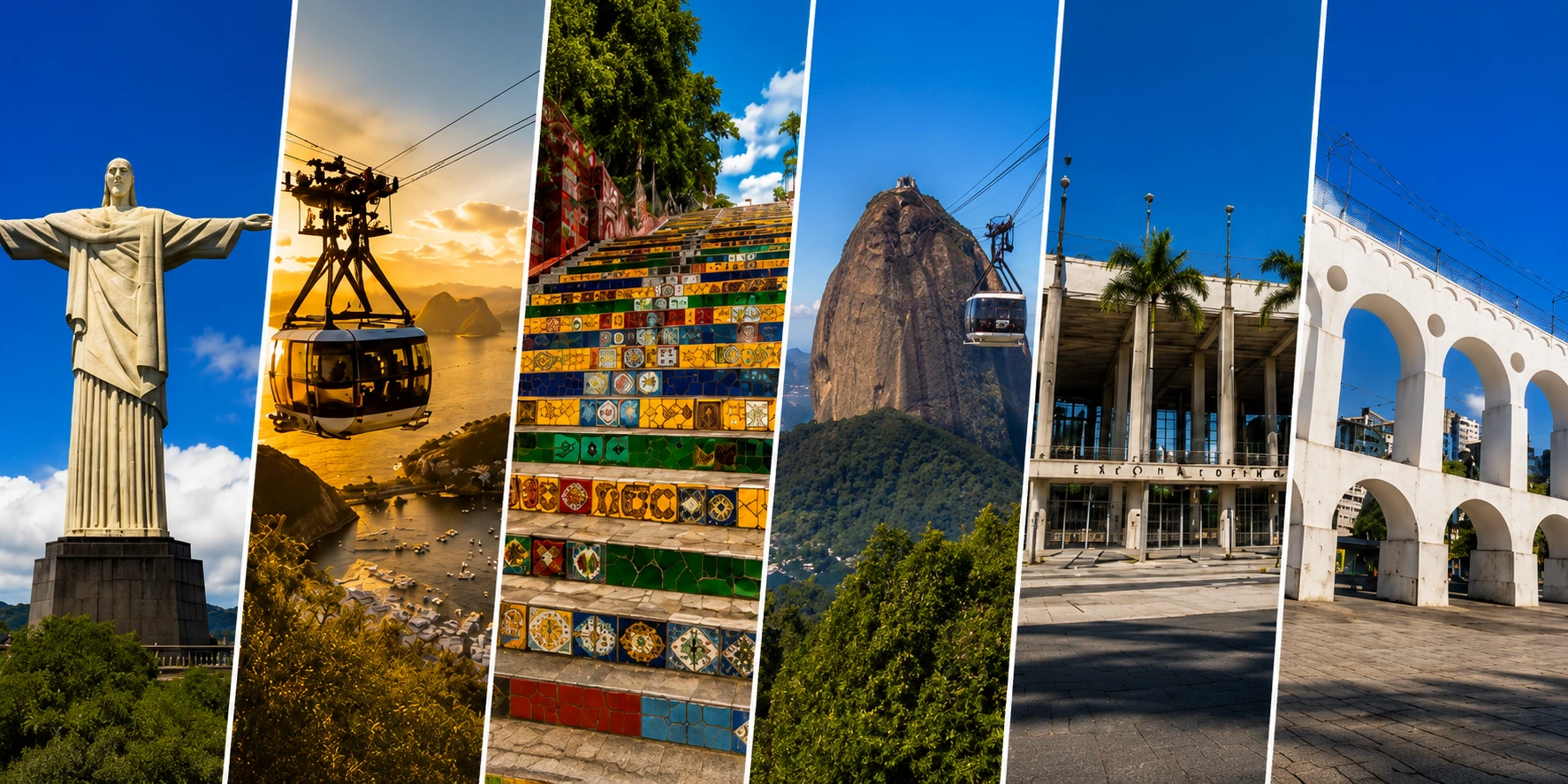 City Tour Rio de Janeiro completo com Cristo Redentor, Escadaria Selarón, Catedral Metropolitana e principais pontos turísticos da cidade.