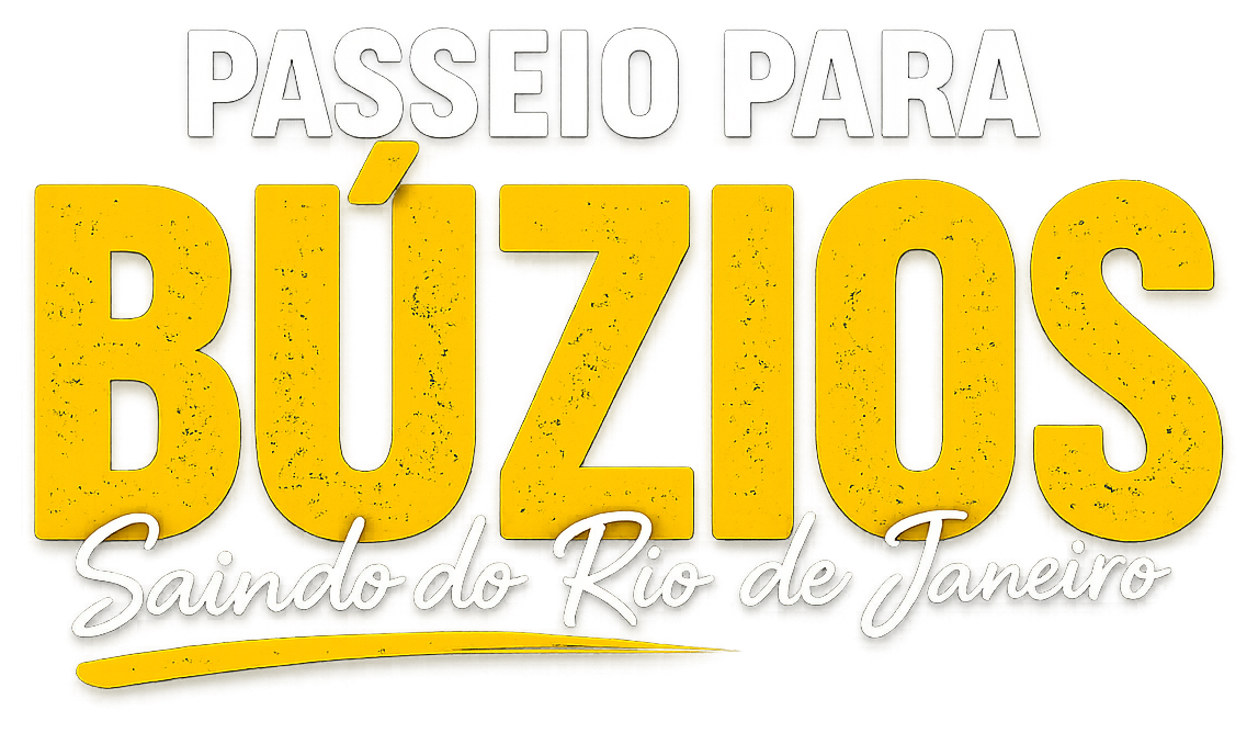 Logotipo do passeio para Búzios saindo do Rio de Janeiro.