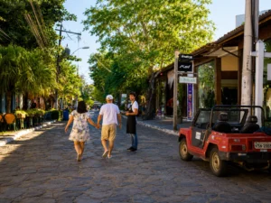 Rua das Pedras em Búzios durante o passeio saindo do Rio de Janeiro.