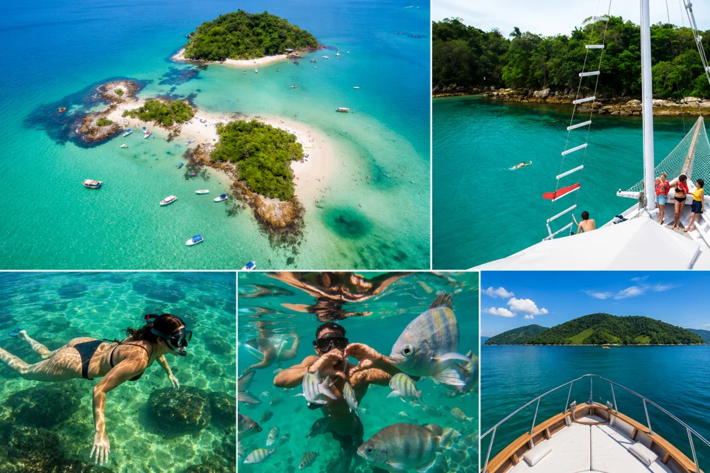 Passeio para Angra dos Reis com ilhas, praias e passeio de barco